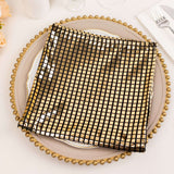 Black Gold Foil Cloth Napkins