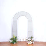 Silver Shimmer Tinsel Spandex Wedding Backdrop Cover